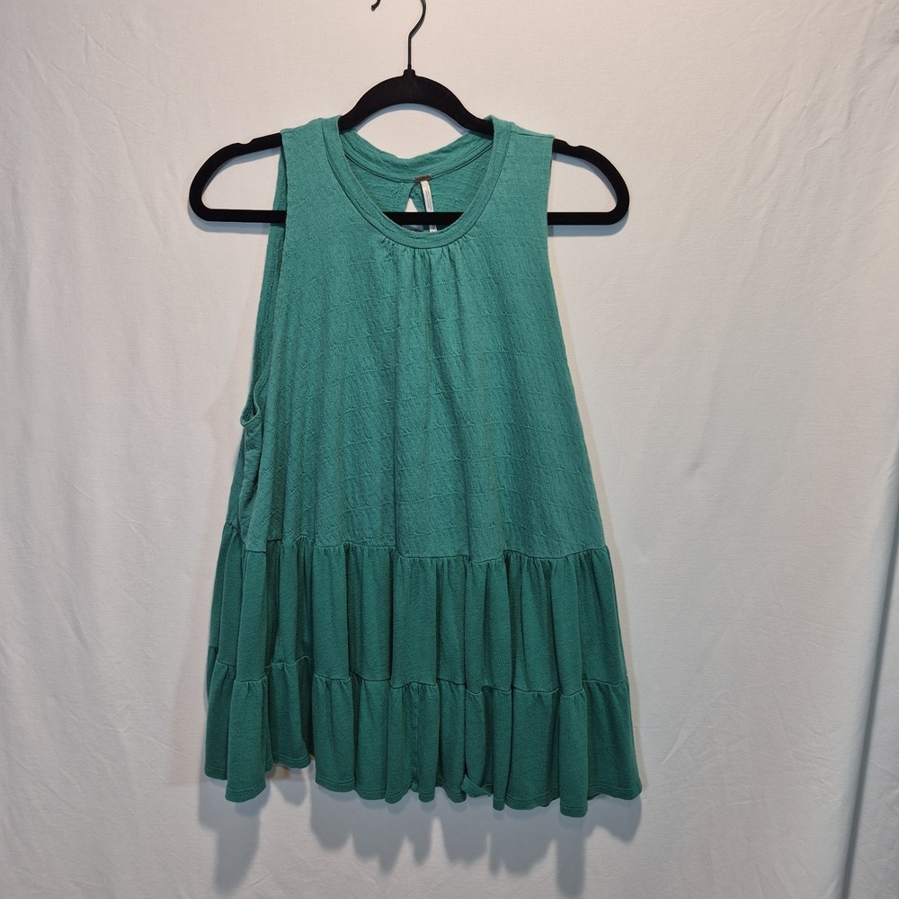 Free People Right On Time Sm Tunic Tank Top Flowy Whimsgothic Boho-Chic Babydoll
